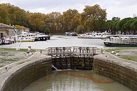 Schleuse und Hafen in Carcassonne