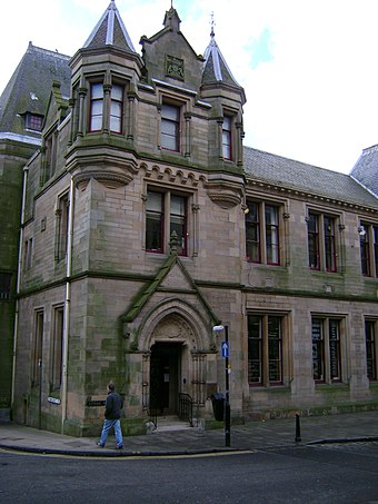 The first Carnegie library, in Dunfermline, Scotland
