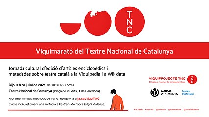 The Teatre Nacional de Catalunya (TNC) Wikiproject was livestreamed and allowed the participants to edit from home or at the in-person edit-a-thon.