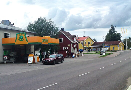 De weg in het centrum van Fredriksberg