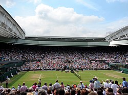 Centre Court, All England Lawn Tennis and Croquet Club. Centre Court (26 June 2009, Wimbledon).jpg