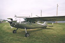 1949 model Cessna 195 in polished aluminum finish Cessna195C-FEMN.JPG