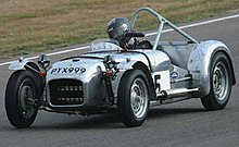 Chris Rea racing in his Lotus 6 at the Goodwood Revival 2009