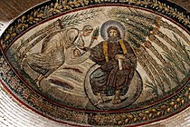 Maestranze romane, Gesù Cristo consegna le chiavi a san Pietro detto Traditio clavium (metà del IV secolo), mosaico