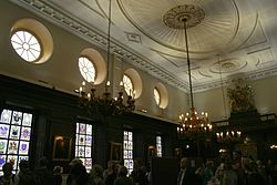 Interior of Apothecaries' Hall, 2013 Cmglee London Apothecaries Hall Great Hall.jpg