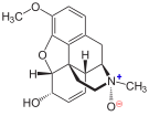 Chemical structure of codeine-N-oxide.