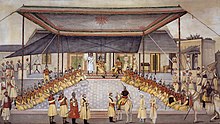 Skinner's Horse Regimental Durbar Colonel James Skinner holding a Regimental Durbar, 1827.jpg