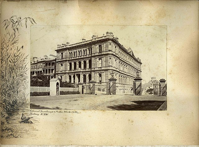 The half completed building in 1868