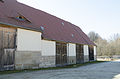 Row of barns on the former room square