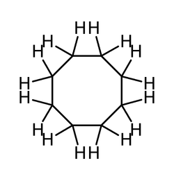 Formula di struttura del cicloottano