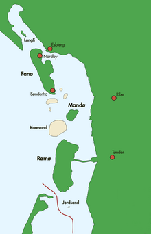 Danish islands in the Wadden Sea Danske Vadehavsoer.png