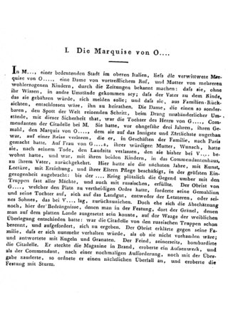 <i>The Marquise of O</i> 1808 Novel by Heinrich von Kleist