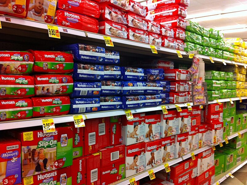 File:Disposable Huggies Diapers at Kroger.jpg