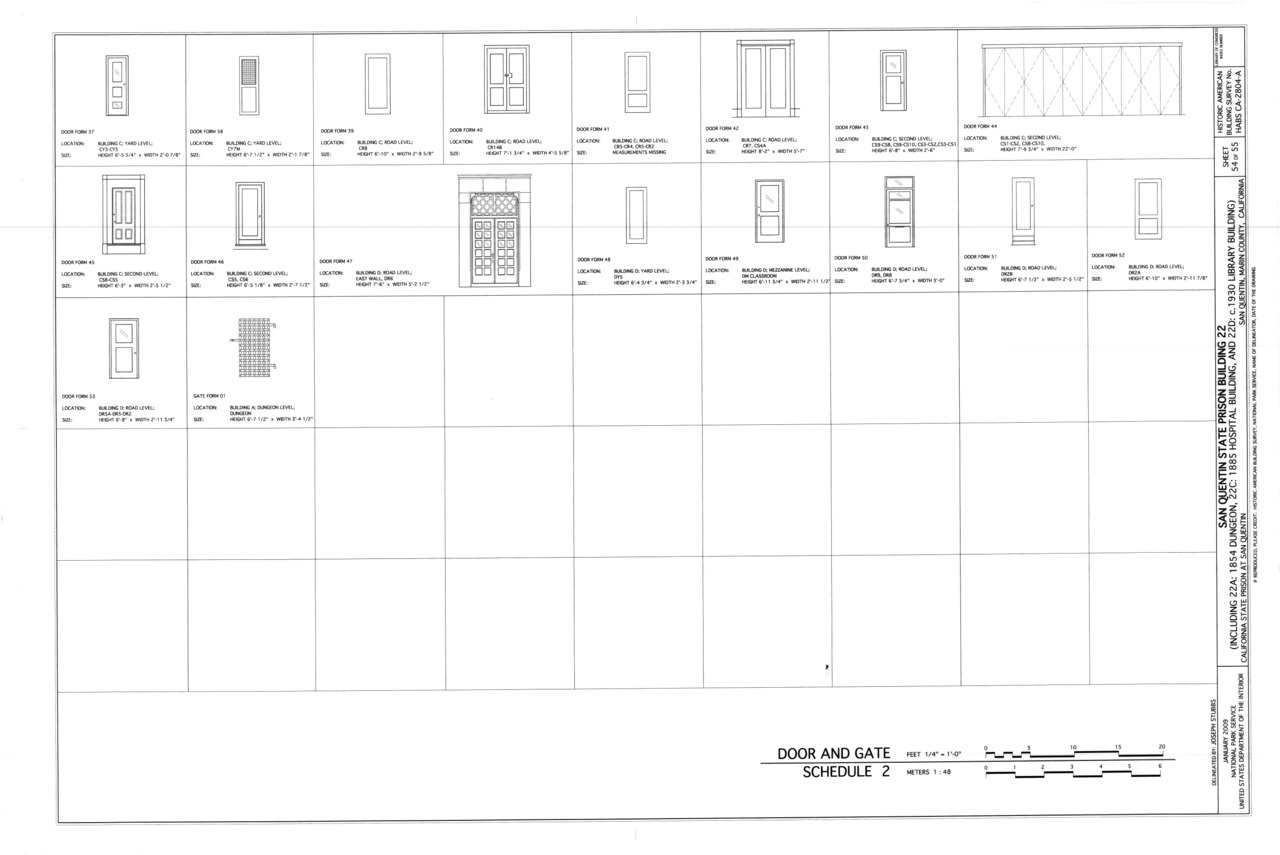 File:Door and Gate Schedule 2 - San Quentin State Prison, Building 22 ...