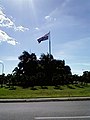 Australian flag on University Road (part of the Bruce Highway) in Douglas, Queensland