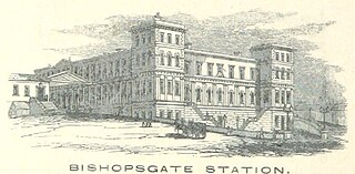<span class="mw-page-title-main">Bishopsgate railway station</span> Disused railway station in London, England