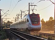 EKr-002 folgt der Richtung Bahnhof Korosten