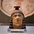 East Greek plastic aryballos - female head - London BM 1860-0404-24 - 01