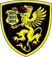 Den gule griffin afbilledet i logoet for den estiske interne sikkerhedstjeneste.