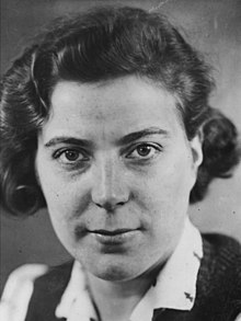 Ethel MacDonald, founder of the United Socialist Movement and its official delegate in Barcelona during the Spanish Civil War. Ethel MacDonald, circa 1930 - 1940s.jpg