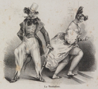 Eugène Lepoittevin, La Tentation, da Diableries, 1832