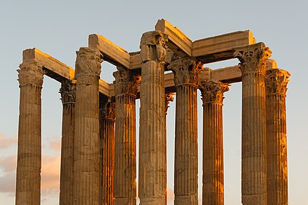 Patterns in Architecture: the columns of Zeus's temple in Athens