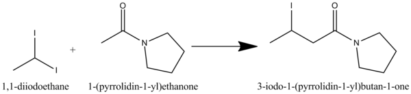 Preparation of 3-iodo-1-(pyrrolidin-1-yl)butan-1-one ExampleofEno(1).png