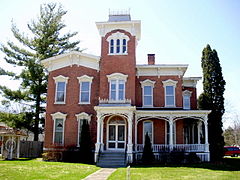 The Italianate style Farnam Mansion in Oneida, New York. Built circa 1862