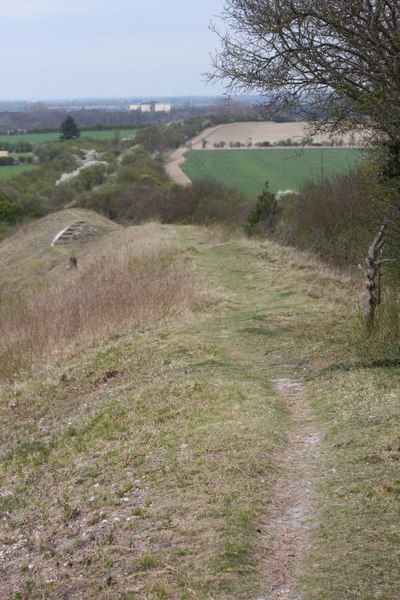 File:Fleam Dyke at Mutlow Hill - geograph.org.uk - 1259231.jpg
