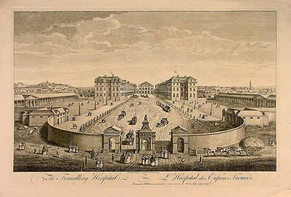 The Foundling Hospital, whose building has been demolished.