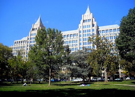 One Franklin Square, located on Franklin Square in Downtown Washington, D.C., includes the headquarters of The Washington Post