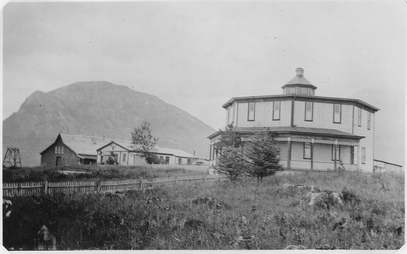 File:From Left, store, William Duncan's cottage, guest house. - NARA - 297854.tif