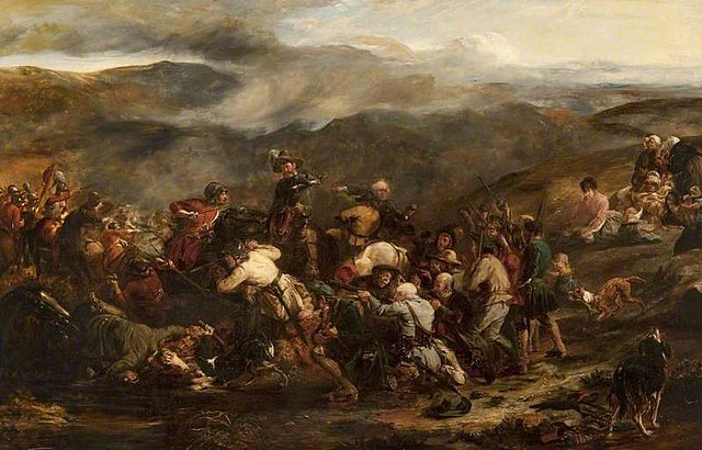 Drumclog, 1 June 1679; Claverhouse was unexpectedly defeated by a Covenanter force