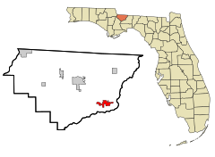 Gadsden County Florida Incorporated and Unincorporated areas Midway Highlighted.svg