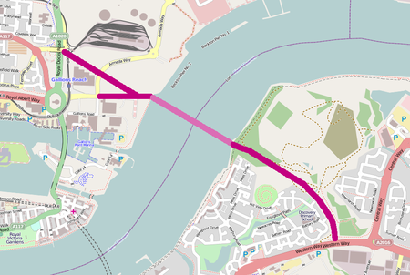 Gallions Reach Ferry map