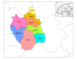 Zoungou is a department or commune of Ganzourgou Province in central-eastern Burkina Faso. Its capital lies at the town of Zoungou. According to the 1996 census the department has a total population of 29,753.