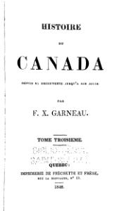 François-Xavier Garneau, Histoire du Canada (Garneau)/Tome III, 1848    