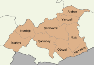 Gaziantep location districts.png
