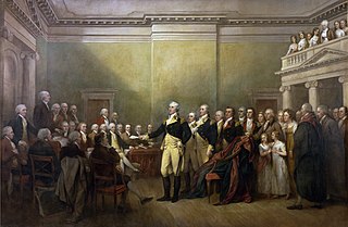 <i>General George Washington Resigning His Commission</i> 1824 painting by John Trumbull