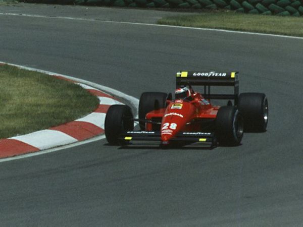 Gerhard Berger driving the F1/87/88C at the 1988 Canadian Grand Prix.