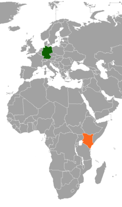 Karte mit Standorten in Deutschland und Kenia