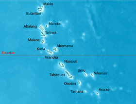 Carte des îles Gilbert.
