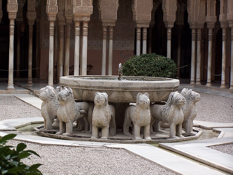 File:Granada Alhambra Fuente de los leones.jpg