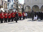 Band in a parade on 25 March Greek Independence Day (5987157562).jpg