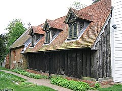 Greensted Church, Essex, con cierre de roble anglosajón.
