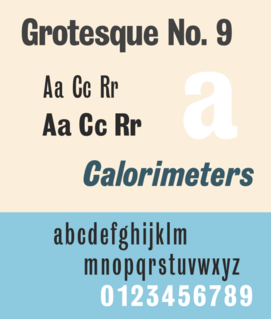 <span class="mw-page-title-main">Grotesque (Stephenson Blake typefaces)</span> Family of sans-serif typefaces