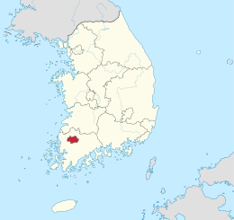 Gwangju – Localizzazione