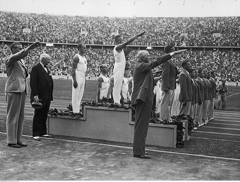 File:Gymnastics men team medallists in Berlin 1936.jpg