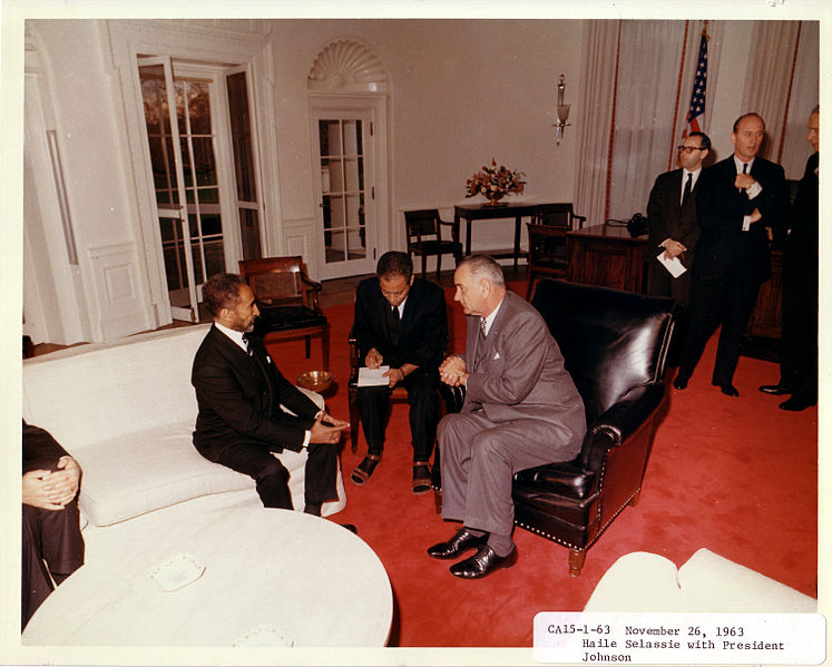File:Haile Selassie with LBJ Nov 26, 1963.jpg