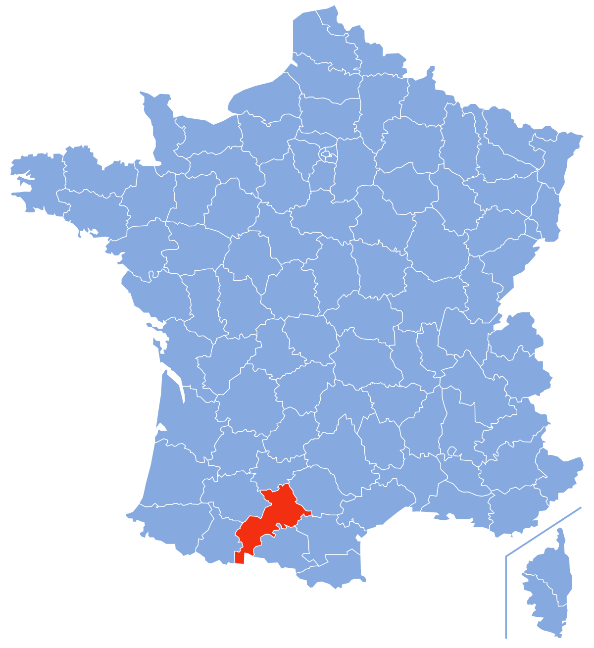 carte de france departement 31 Haute Garonne — Wikipédia